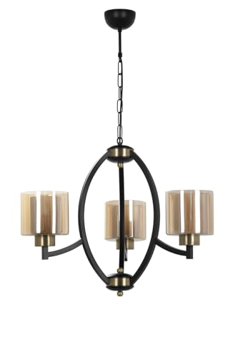 Opviq Vintage Metal Chandelier, 60 cm Diameter, 80 cm Height | Adjustable Height, E27 Socket, Max 40W | Elegant Design for Modern & Classic Spaces Opviq Vintage Metal Chandelier, 60 cm Diameter, 80 cm Height | Adjustable Height, E27 Socket, Max 40W | Elegant Design for Modern & Classic Spaces von Opviq