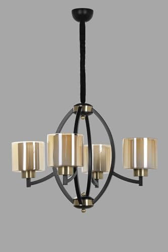 Opviq Vintage Metal Chandelier, 60 cm Diameter, 80 cm Height | Adjustable Height, E27 Socket, Max 40W | Elegant Design for Modern & Classic Spaces von Opviq