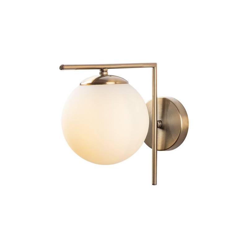 Opviq Wandleuchte 7141 Antique Goldfarben Antik Opalglas ø 10 Cm Lampe Leuchte B-Ware von Opviq
