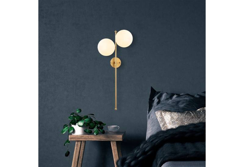 Opviq Wandleuchte Fazli FLG, Glänzendes,Gold, 32 x 27 x 72 cm, Metallkörper von Opviq