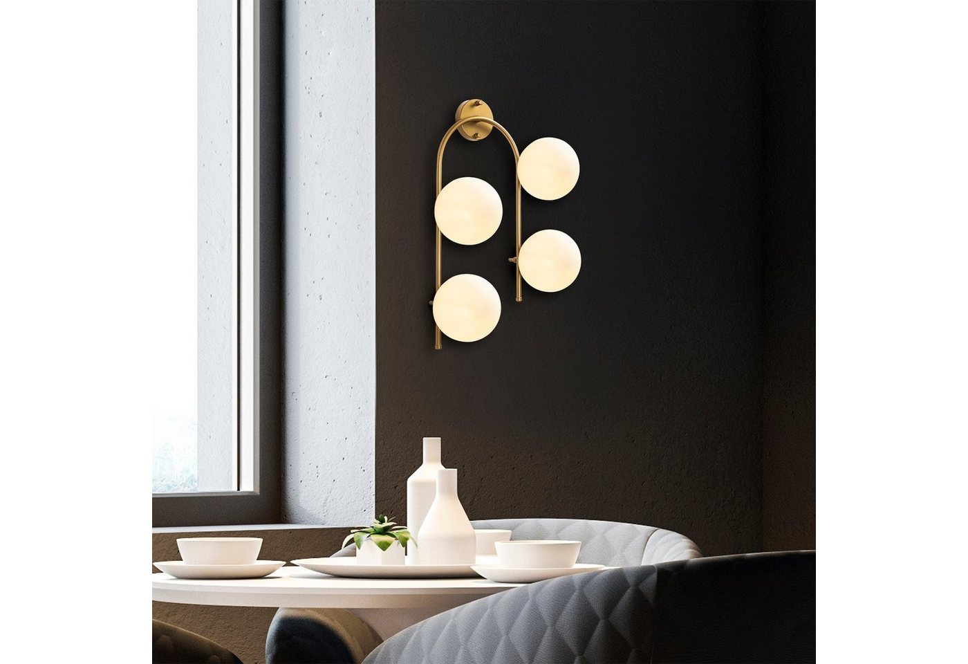 Opviq Wandleuchte METAL BODY,Size: 40 x 26 cm G2116 von Opviq