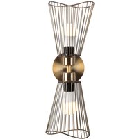 Opviq Wandleuchte Zeyno bronze Metall B/H/T/L/D: ca. 16x48x16x16x16 cm E27 2 Brennstellen Opviq Wandleuchte Zeyno bronze Metall B/H/T/L/D: ca. 16x48x16x16x16 cm E27 2 Brennstellen von Opviq