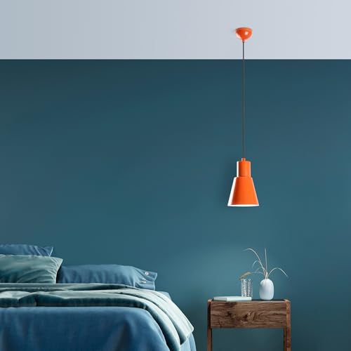 Stylish Adjustable Chandelier, Orange Metal Body, Ø14 cm, Height 27-114 cm | 1 x E27 Socket, Max 40W | Perfect for Modern Living Spaces, IP20 Stylish Adjustable Chandelier, Orange Metal Body, Ø14 cm, Height 27-114 cm | 1 x E27 Socket, Max 40W | Perfect for Modern Living Spaces, IP20 von Opviq