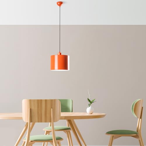 Stylish Orange Chandelier, Adjustable Height 25-110 cm, Metal Body, Ø20 cm Shade, E27 Socket, Perfect for Modern Living Spaces, Elegant Design Stylish Orange Chandelier, Adjustable Height 25-110 cm, Metal Body, Ø20 cm Shade, E27 Socket, Perfect for Modern Living Spaces, Elegant Design von Opviq