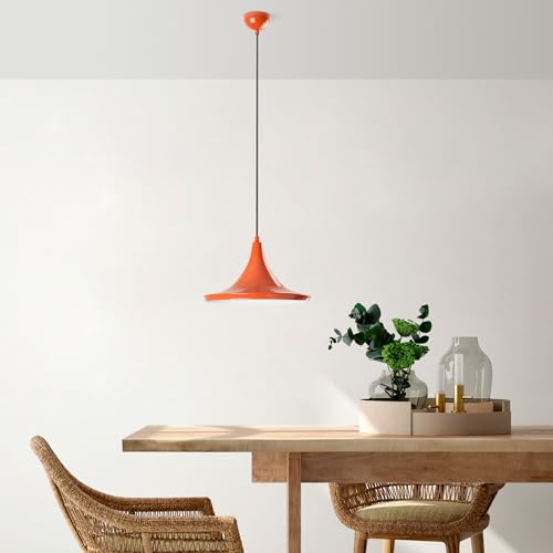 Stylish Orange Chandelier, Adjustable Height 30-117 cm, Metal Body, Ø30 cm Shade, E27 Socket, Perfect for Modern Living Spaces, IP20 Rated Stylish Orange Chandelier, Adjustable Height 30-117 cm, Metal Body, Ø30 cm Shade, E27 Socket, Perfect for Modern Living Spaces, IP20 Rated von Opviq