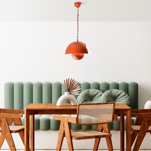 Stylish Orange Chandelier, Metal Body, Ø30 cm, Height 70 cm | Non-Adjustable, E27 Socket, Max 40W | Perfect for Modern Living Spaces & Dining Areas Stylish Orange Chandelier, Metal Body, Ø30 cm, Height 70 cm | Non-Adjustable, E27 Socket, Max 40W | Perfect for Modern Living Spaces & Dining Areas von Opviq
