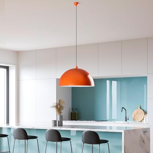 Stylish Orange Chandelier, Metal Body, Ø60 h:35 cm | Adjustable Height 45-135 cm | E27 Socket, Max 40W | Perfect for Modern Living Spaces Stylish Orange Chandelier, Metal Body, Ø60 h:35 cm | Adjustable Height 45-135 cm | E27 Socket, Max 40W | Perfect for Modern Living Spaces von Opviq