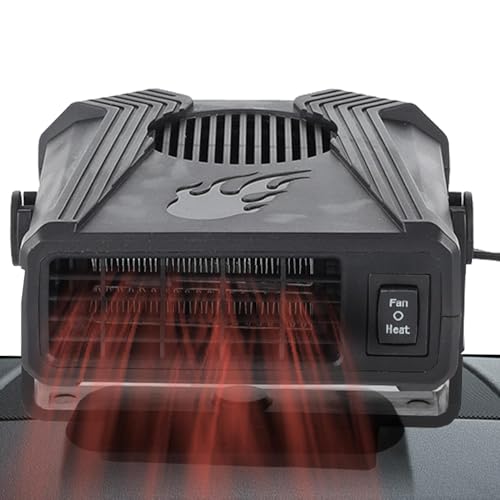 12 V Auto Heizlüfter 150 W Car Hot Fan Electric Heater 24 V Car Heater – 150 W tragbarer Windscreen Demister und Defroster, 2-in-1 Heiz- und Kühlventilator mit 12 V verstellbarem Stecker für schnelles von Opvonxeh