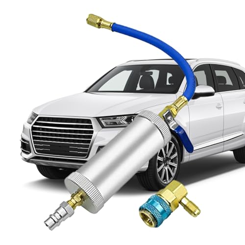 AC Oil Injector, Oil Dye Injectored, Leak Detection Tool, HVAC Testing Device, Sturdy Professional and Home User Equipment for Air Conditioning Maintenance, Silver, Gold, Blue von Opvonxeh