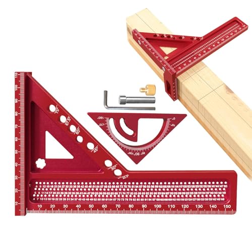 Angle Square, Carpenter Ruler Tool, 5.51x0.79 inches, Precision Marking Gauge, Portable Standard Size, Drafting Woodworking Engineering Carpentry Layout Measurement Construction Use von Opvonxeh