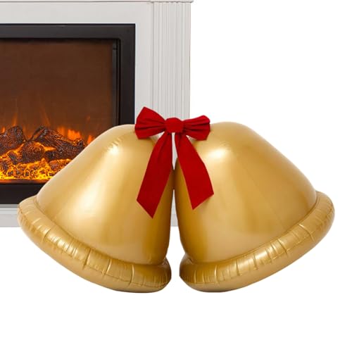 Aufblasbare Weihnachtskugel - Festlicher aufblasbarer 22 Zoll für Feiertagsdekoration, glänzendes Golddesign mit einfacher Konfiguration, Dekoration Ballon für Hof, Rasen, Fenster, , Aufblasbare Weihnachtskugel - Festlicher aufblasbarer 22 Zoll für Feiertagsdekoration, glänzendes Golddesign mit einfacher Konfiguration, Dekoration Ballon für Hof, Rasen, Fenster, , von Opvonxeh