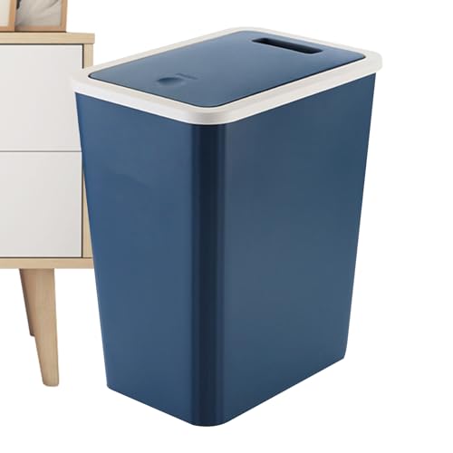 Opvonxeh Badezimmer Mülleimer Mit Deckel | Abfalleimer - Recyclingbehälter Mit Drückdeckel 13L Für Haushalt Bad Wohnzimmer von Opvonxeh