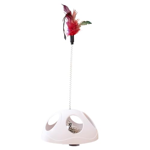Opvonxeh Cat Feather Toy, Interactive Pet Toy with Suction Cup Spring, Engaging Kitten Training and Exercise Accessory, Hunting Play Stimulator, Home Window Perch, Boredom Relief von Opvonxeh