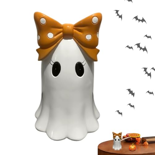 Opvonxeh Geisterfigur – Kunstharz Halloween Statue Bowknot für Esstisch, dekoratives Handwerk mit Design, festliche Dekoration für das Mittelstück des Büros Opvonxeh Geisterfigur – Kunstharz Halloween Statue Bowknot für Esstisch, dekoratives Handwerk mit Design, festliche Dekoration für das Mittelstück des Büros von Opvonxeh