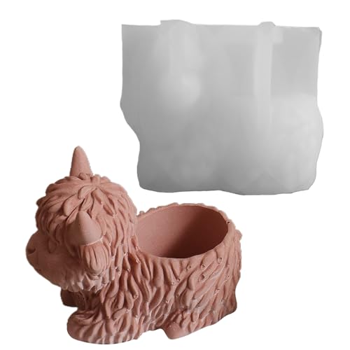 Planter Mold, Highland Cow Casting, 4.13x3.15 Inches Resin Silicone Form, Sturdy Craft Supplies for Flower Pots Epoxy Wax Clay Jewelry Box Home Decor Candy Jar Art Projects Planter Mold, Highland Cow Casting, 4.13x3.15 Inches Resin Silicone Form, Sturdy Craft Supplies for Flower Pots Epoxy Wax Clay Jewelry Box Home Decor Candy Jar Art Projects von Opvonxeh