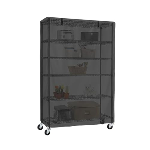Staubdichte Abdeckung für Regale, Regalabdeckungen – Staubschutz für Regale aus wasserdichtem Metalldraht, Abdeckung mit Reißverschluss, Display-Schutz von Opvonxeh