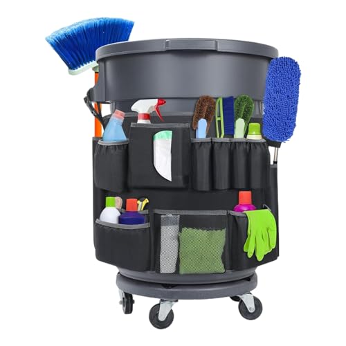 Trash Bin Cover, Commercial Organizer Bag, for Outdoor Cleaning Tools, Multi-Pocket Holder 32-55 Gallon Cans in Garden Lawn Garage Backyard Patio or Maintenance, 31.5x17.91 inches Trash Bin Cover, Commercial Organizer Bag, for Outdoor Cleaning Tools, Multi-Pocket Holder 32-55 Gallon Cans in Garden Lawn Garage Backyard Patio or Maintenance, 31.5x17.91 inches von Opvonxeh
