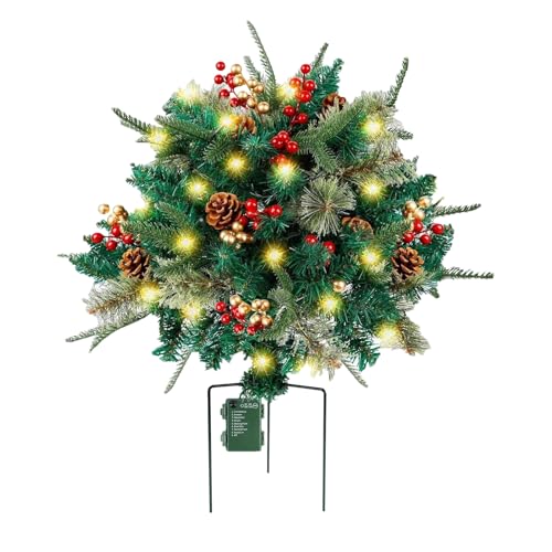 Weihnachtsbaum Mit Pflock - Beleuchteter Weihnachtsbaum Deko,Künstliche Saisonale Dekoration Für Garten Und Und Terrasse Blumenbeet Eingang Einfahrt Hof von Opvonxeh