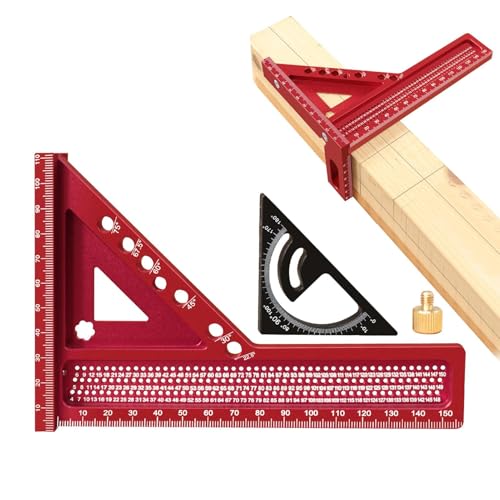 Winkel-Quadrate, Carpenter Ruler Tool, 14 x 2 cm, Präzisionsmarkierung, tragbare Standardgröße, Drafting Woodworking Engineering Carpentry Layout Messung Konstruktion Use von Opvonxeh
