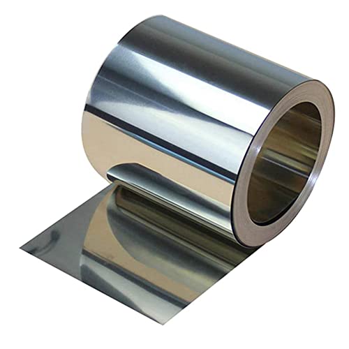 Edelstahl-Folie, Metallblech-Folie, Thin Sheet Aluminum Foil Roll Suitable Apply to DIY Craft, Kitchenware, Mold Shim/Silver / 1.5x15x5000mm (Color : Silver, Size : 2x20x5000mm) von OqcEha
