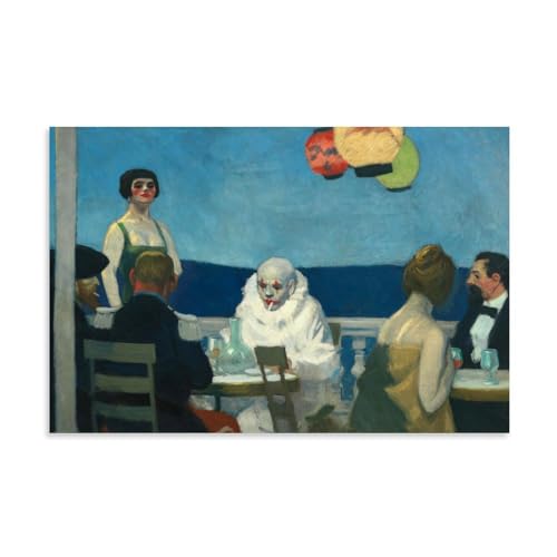 OqcEha Edward Hopper Soir Bleu 1914 Gemälde-Poster auf Leinwand, Wandkunst, dekorativ, Schlafzimmer, modernes Zuhause, 50 x 75 cm von OqcEha