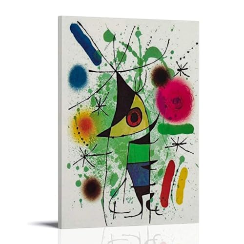OqcEha Joan Miro Surrealismus Poster Der singende Fisch, Wandkunst, Gemälde, Leinwand, Geschenk, Wohnzimmer, Drucke, Schlafzimmer, Dekoration, Kunstwerke, 30 x 45 cm von OqcEha