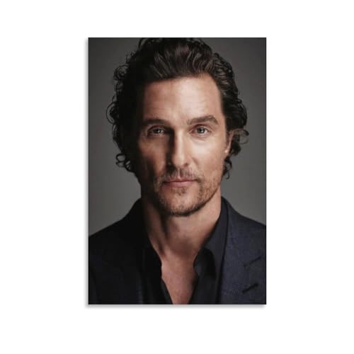 OqcEha Matthew McConaughey Poster, Stern, dekoratives Gemälde, Leinwand, Wandkunst, Wohnzimmer, Schlafzimmer, 60 x 90 cm von OqcEha