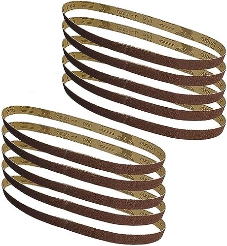 OqcEha Schleifband, Schleifband, Sandband, 10 Stück 25 * 762 mm 1 x 30 Zoll Bandschleifer Schleifpapier Holzbearbeitungswerkzeuge Zubehör for die Holzbearbeitung (Größe: Körnung 80) (Size : Grit 120) von OqcEha