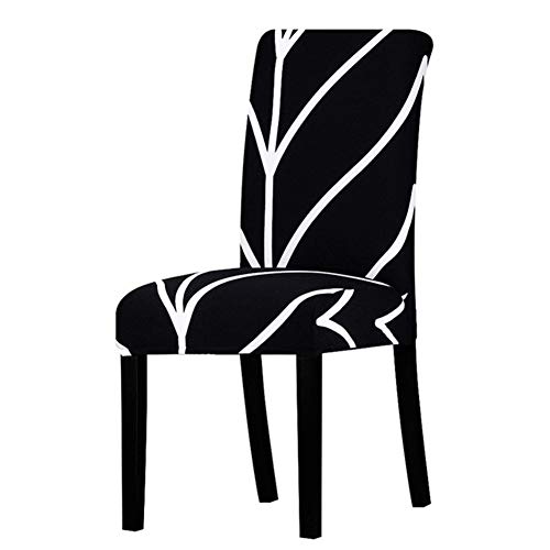 OqcEha Stretch Stuhl Slipcover, waschbar Stuhl Protector, 4 Pcs All Black Flower Printed Chair CoverFor Banquet Hotel Arm Wedding (Color : K124) (Color : K212, Size : Universal Size) von OqcEha