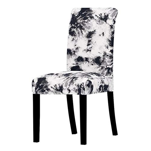 OqcEha Stretch Stuhl Slipcover, waschbar Stuhl Protector, 4 Pcs All Black Flower Printed Chair CoverFor Banquet Hotel Arm Wedding (Color : K124) (Color : K312 B, Size : Universal Size) von OqcEha