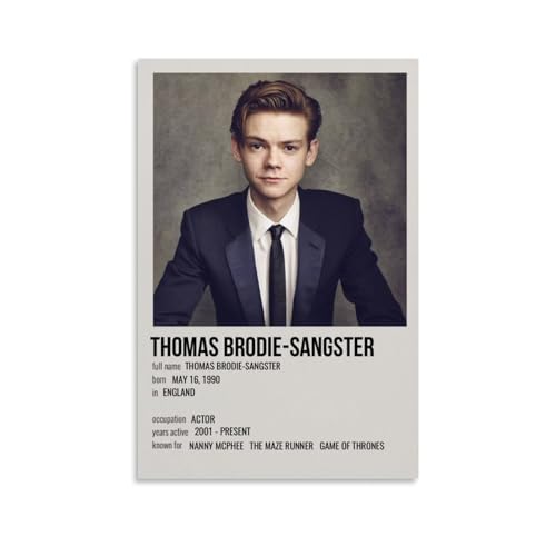OqcEha Thomas Brodie-Sangster Poster, Stern, Leinwandkunst und Wandkunst, Bilddruck, moderne Familienschlafzimmer-Dekoration, 20 x 30 cm OqcEha Thomas Brodie-Sangster Poster, Stern, Leinwandkunst und Wandkunst, Bilddruck, moderne Familienschlafzimmer-Dekoration, 20 x 30 cm von OqcEha