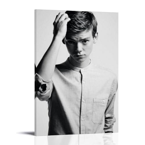 OqcEha Thomas Brodie-Sangster Retro-Poster, Stern, Leinwand, Wandkunst, dekorativ, Schlafzimmer, modern, Heimdruck, Kunstwerk, 40 x 60 cm, Weiß von OqcEha