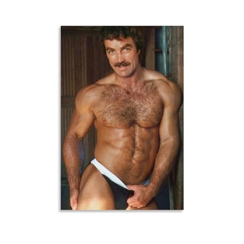 OqcEha Tom Selleck Poster, Schauspieler, Superstar, Wandkunst, Gemälde, Leinwand, Geschenk, Wohnzimmer, Drucke, Schlafzimmer, Dekoration, Kunstwerke, 30 x 45 cm von OqcEha