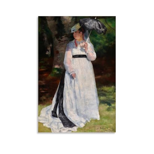 Pierre Auguste Renoir Gemälde, Wandkunst, Poster, Drucke Lise mit Sonnenschirm, Gemälde auf Leinwand, Wandkunst, Rollbild, Druck, Wohnzimmer, Wände, Dekoration, Häuser, 50 x 75 cm von OqcEha