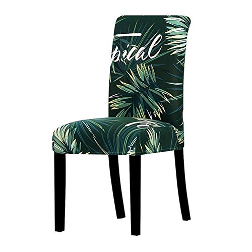 Stretch Stuhl Slipcover, waschbar Stuhl Protector, 2 Pcs Printed Flower Universal Size Chair Cover Stretch Seat Chair Covers For Wedding Banquet Restaurant Hotel Dining Living Room ( Color : K314 , Si von OqcEha