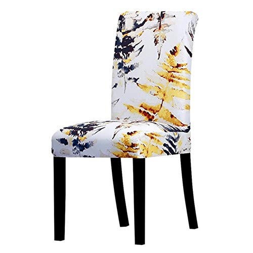 Stretch Stuhl Slipcover, waschbar Stuhl Protector, 2 Pcs Printed Flower Universal Size Chair Cover Stretch Seat Chair Covers For Wedding Banquet Restaurant Hotel Dining Living Room ( Color : K322 , Si von OqcEha