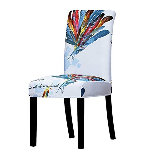 Stretch Stuhl Slipcover, waschbar Stuhl Protector, 2 Pcs Printed Flower Universal Size Chair Cover Stretch Seat Chair Covers For Wedding Banquet Restaurant Hotel Dining Living Room ( Color : K767 , Si von OqcEha
