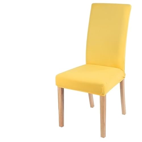 Stretch Stuhl Slipcover, waschbar Stuhl Protector, Chair Covers Elastic solid color Chair Cover For Kitchen Dining Room Wedding Banquet Home (Color : 1, Size : Universal Size) ( Color : Giallo , Size von OqcEha