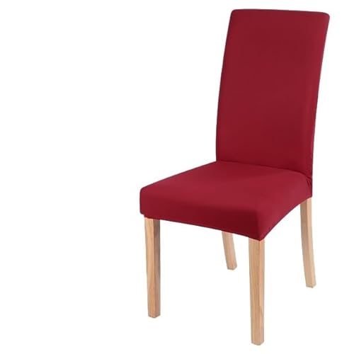 Stretch Stuhl Slipcover, waschbar Stuhl Protector, Chair Covers Elastic solid color Chair Cover For Kitchen Dining Room Wedding Banquet Home (Color : 1, Size : Universal Size) ( Color : Rosso , Size : von OqcEha