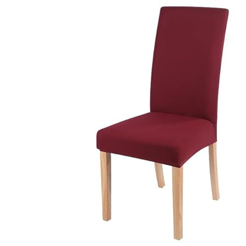 Stretch Stuhl Slipcover, waschbar Stuhl Protector, Chair Covers Elastic solid color Chair Cover For Kitchen Dining Room Wedding Banquet Home (Color : 1, Size : Universal Size) ( Color : Wine Red , Siz von OqcEha