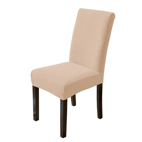 Stretch Stuhl Slipcover, waschbar Stuhl Protector, Waterproof Elastic Jacquard Chair Cover for Dining Room Chair Covers for Chairs Kitchen Wedding Hotel Banquet Protector,05,one ( Color : Beige , Size von OqcEha