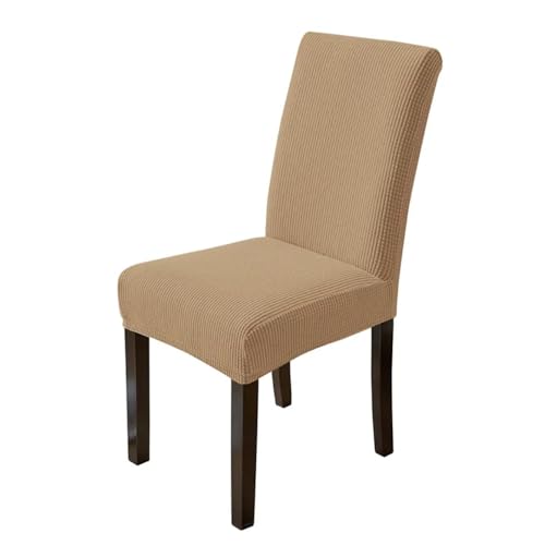 Stretch Stuhl Slipcover, waschbar Stuhl Protector, Waterproof Elastic Jacquard Chair Cover for Dining Room Chair Covers for Chairs Kitchen Wedding Hotel Banquet Protector,05,one ( Color : Khaki , Size von OqcEha