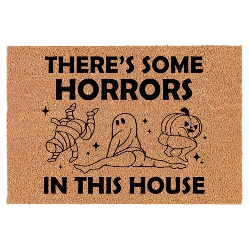 Fußmatte aus Kokosfaser, Aufschrift "There's Some Horrors in This House", lustiges Halloween (76,2 x 45,7 cm, Standard) von Or Something
