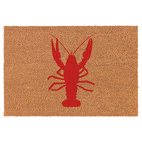 Kokosfaser-Fußmatte, Eingangstürmatte, Einweihungsgeschenk, roter Hummer (76,2 x 45,7 cm, Standard) von Or Something