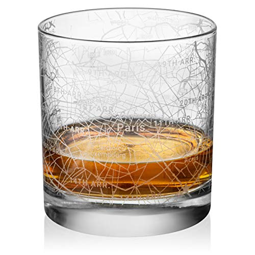 Rocks Whiskey Old Fashioned 325 ml Glas Urban City Map Paris Frankreich Rocks Whiskey Old Fashioned 325 ml Glas Urban City Map Paris Frankreich von Or Something