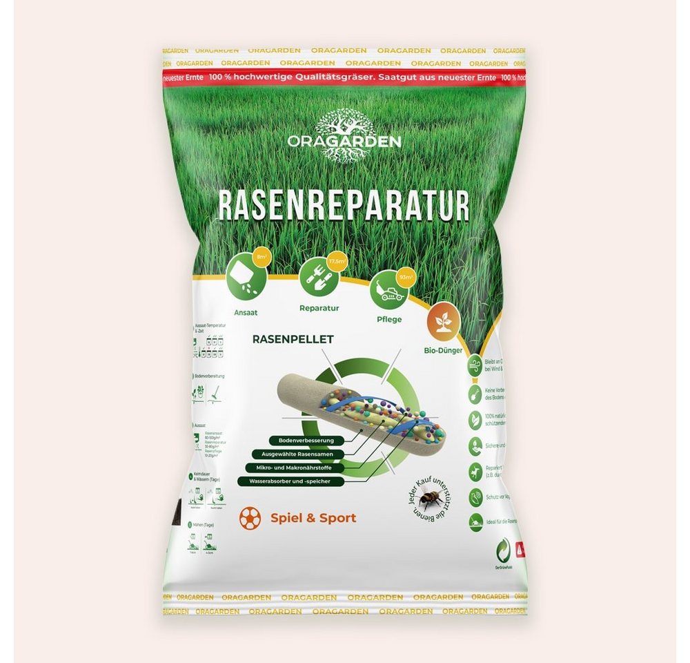 OraGarden Spezialerde Rasenpellets Spiel & Sport Basic, (Packung) von OraGarden