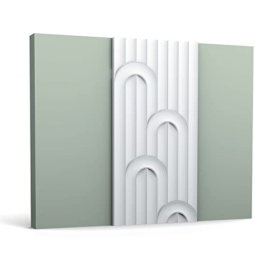 3D Wandpaneel Orac Decor W212 MODERN VALLEY LOOP Wandpaneel Zierelement Stuckleiste Modernes Design weiß 2 m von Orac Decor