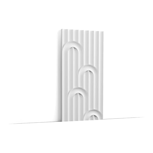 3D Wandpaneel Orac Decor W212 MODERN VALLEY LOOP Wandpaneel Zierelement Stuckleiste Modernes Design weiß 2 m von Orac Decor