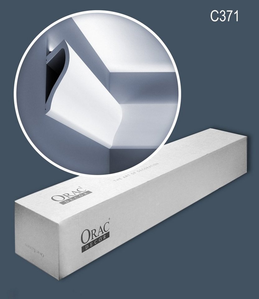Orac Decor Deckenleiste C371-box, kleben, Purotouch®, 8-St., 1 Karton SET mit 8 Leisten Eckleisten Stuckleisten 16 m von Orac Decor