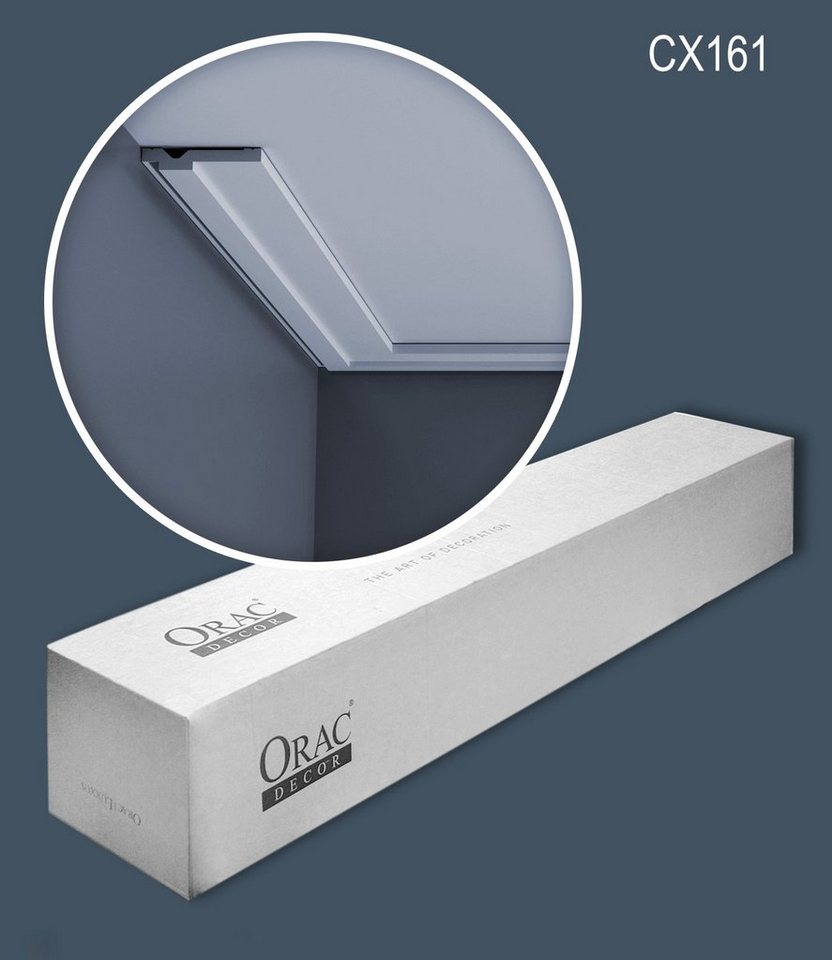 Orac Decor Deckenleiste CX161-box, kleben, Duropolymer®, 42-St., 1 Karton SET mit 42 Leisten Eckleisten Stuckleisten 84 m von Orac Decor